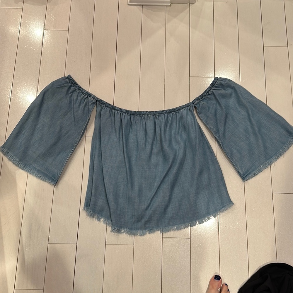 Vibrant Denim cold shoulder